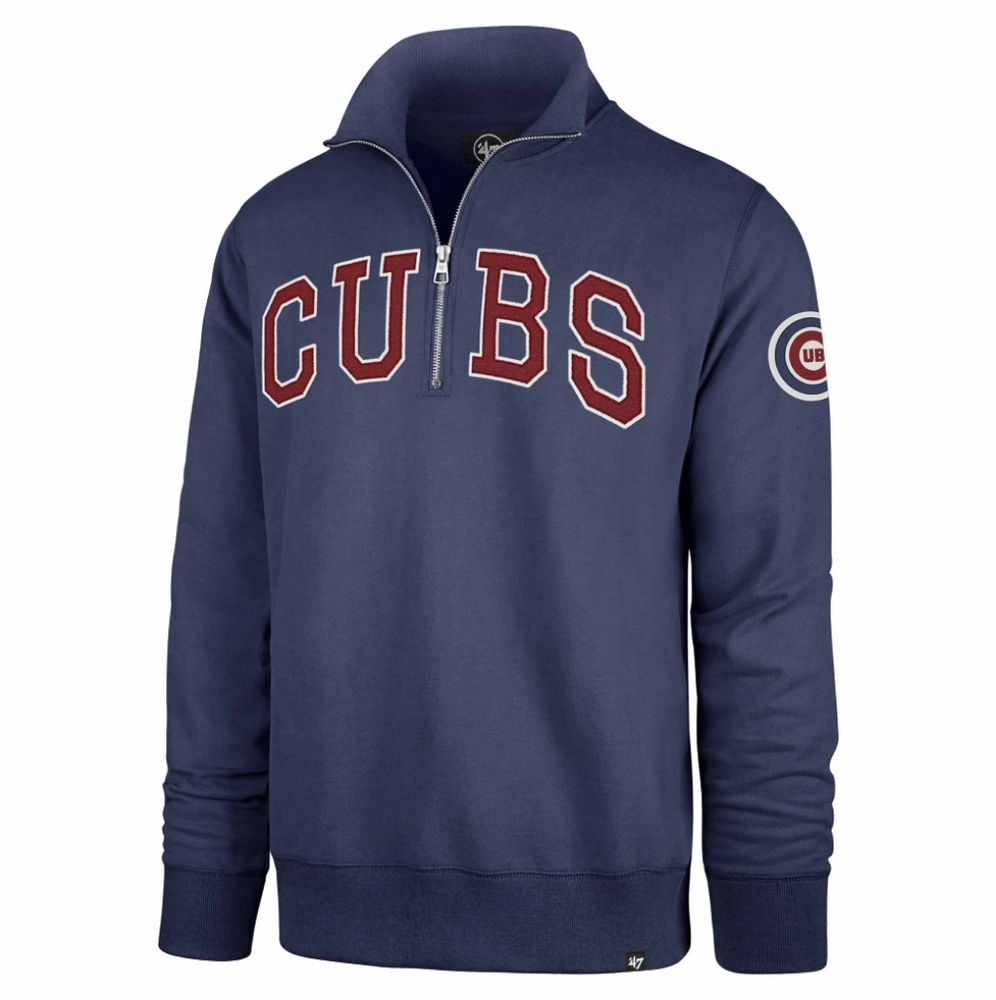 Chicago Cubs Royal Striker Bullseye Quarter Zip Sweatshirt